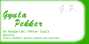 gyula pekker business card